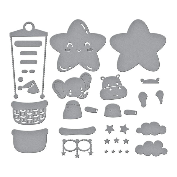 Swinging Among the Stars Etched Dies | Little Smiles Collection