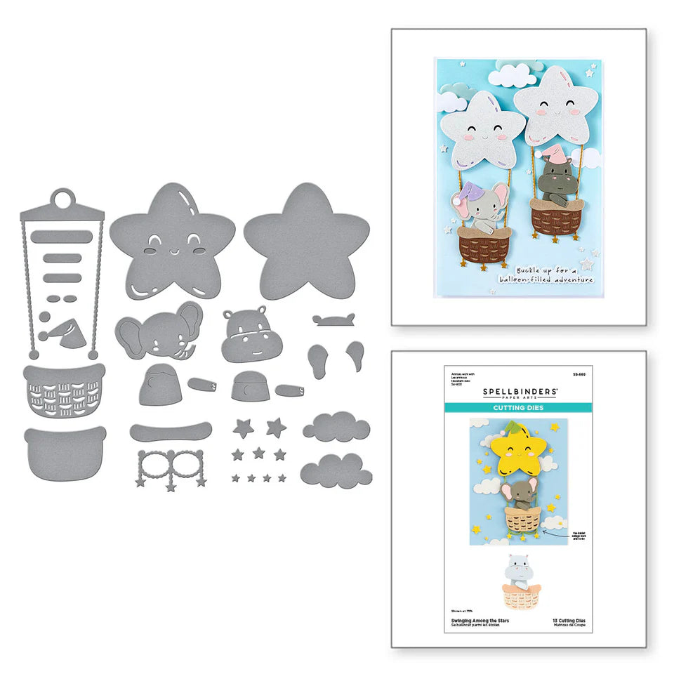 Swinging Among the Stars Etched Dies | Little Smiles Collection