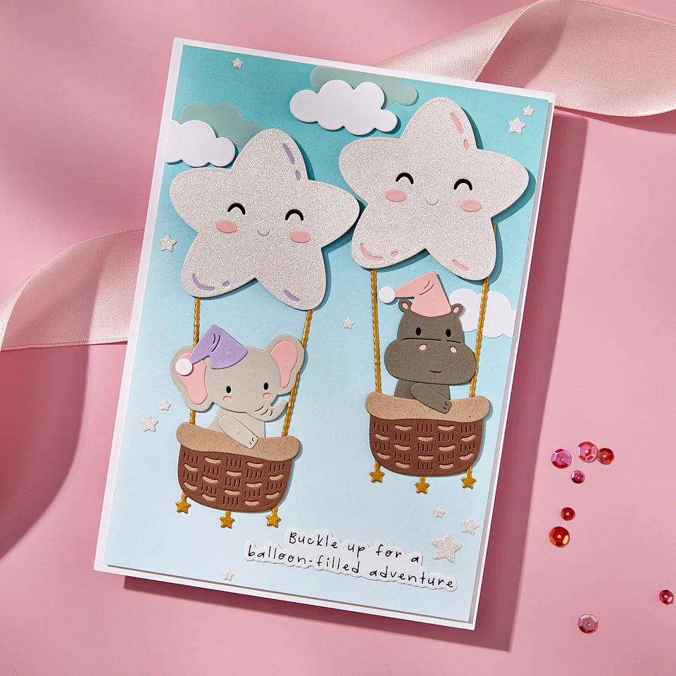 Swinging Among the Stars Etched Dies | Little Smiles Collection