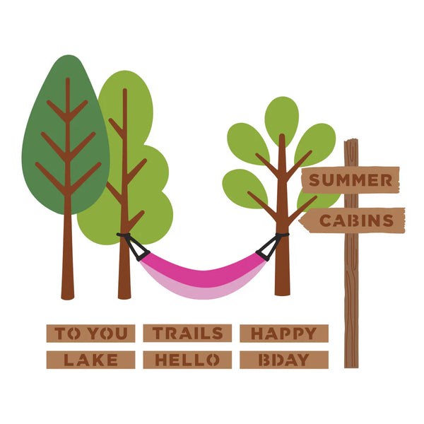 Trails End Etched Dies | Summer Camp Collection