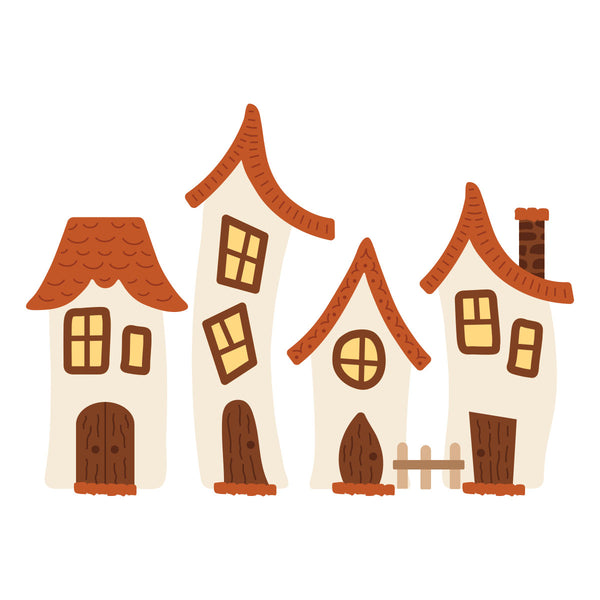 Whimsical Houses Etched Dies | Vicky Papaioannou
