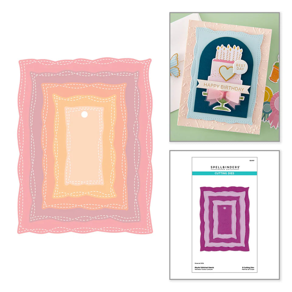Playful Stitched Panels Nesting Die Set