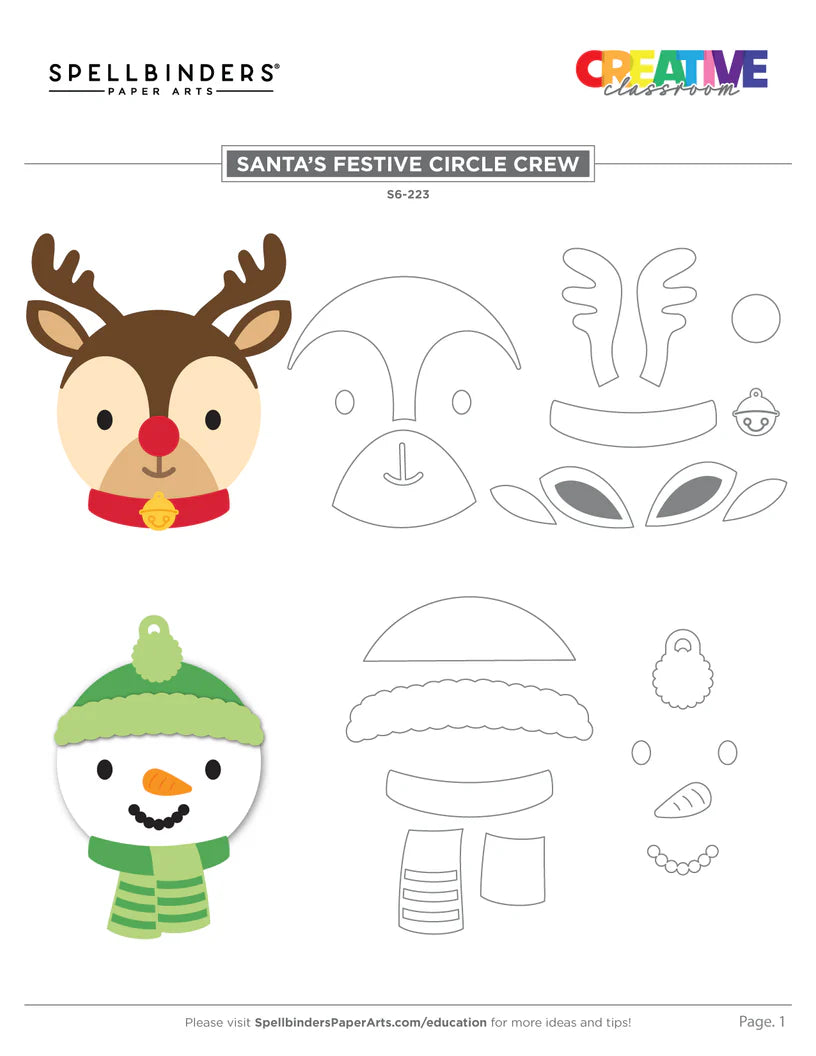 Santa’s Festive Circle Crew Etched Dies | Nichol Spohr