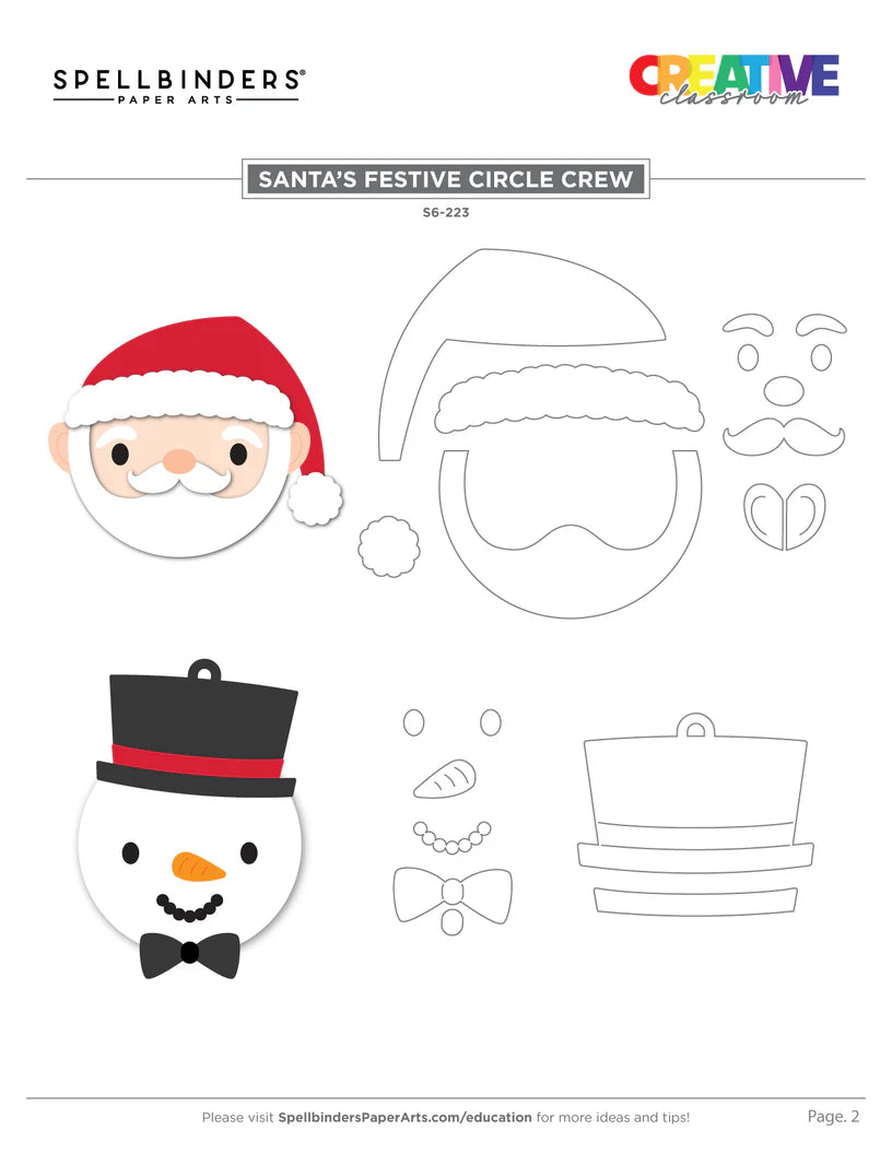 Santa’s Festive Circle Crew Etched Dies | Nichol Spohr