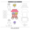 Flower Cart Etched Die Set | Vintage Flower Shoppe