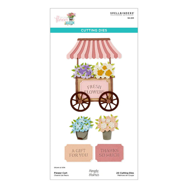 Flower Cart Etched Die Set | Vintage Flower Shoppe