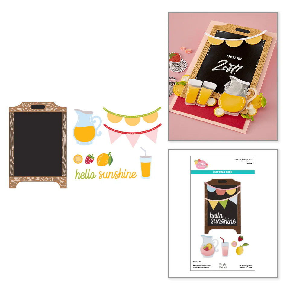 Pink Lemonade Stand Etched Dies | Simple Stories