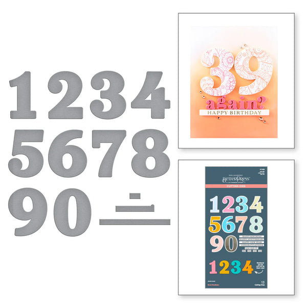 Bold Numbers Etched Dies | Color Mix Celebrations