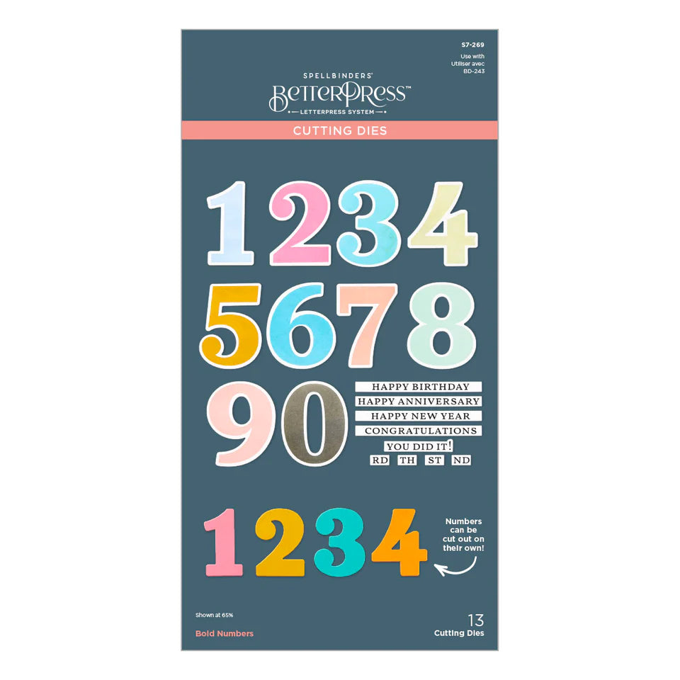 Bold Numbers Etched Dies | Color Mix Celebrations