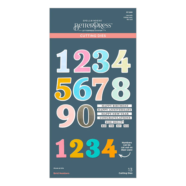 Bold Numbers Etched Dies | Color Mix Celebrations