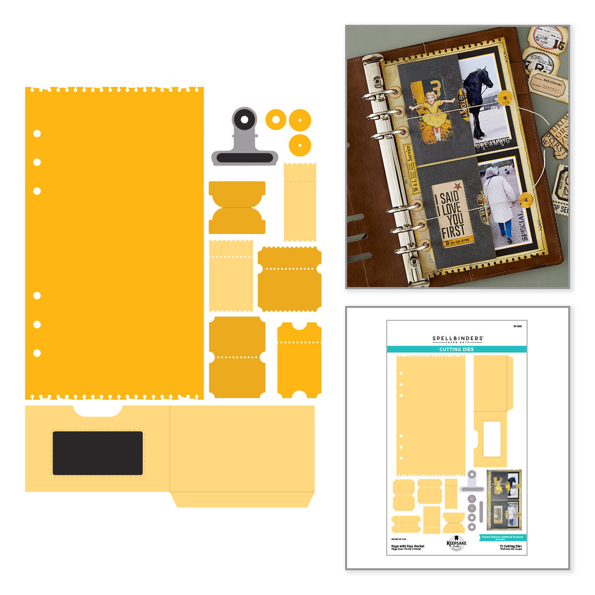 Page with Flap Pocket Etched Dies | Esther Glas {coming soon!}