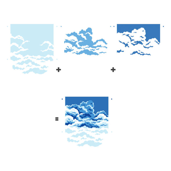 Layering Clouds Stencils