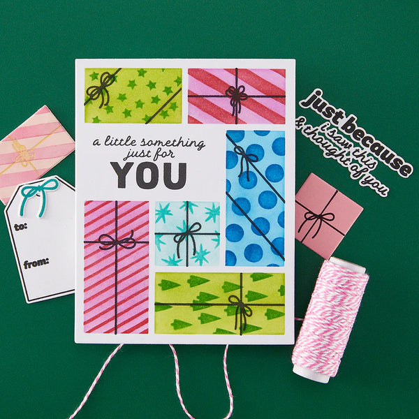 Best Gift Ever Gift Boxes Die + Stencil + Press Plate Bundle
