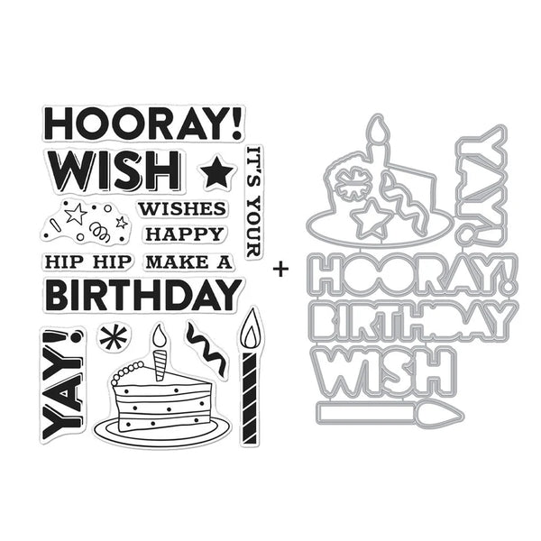 Crafter's Home Exclusive Birthday Bundle | Press Plate + Cover Plate + Stamp + Die Set