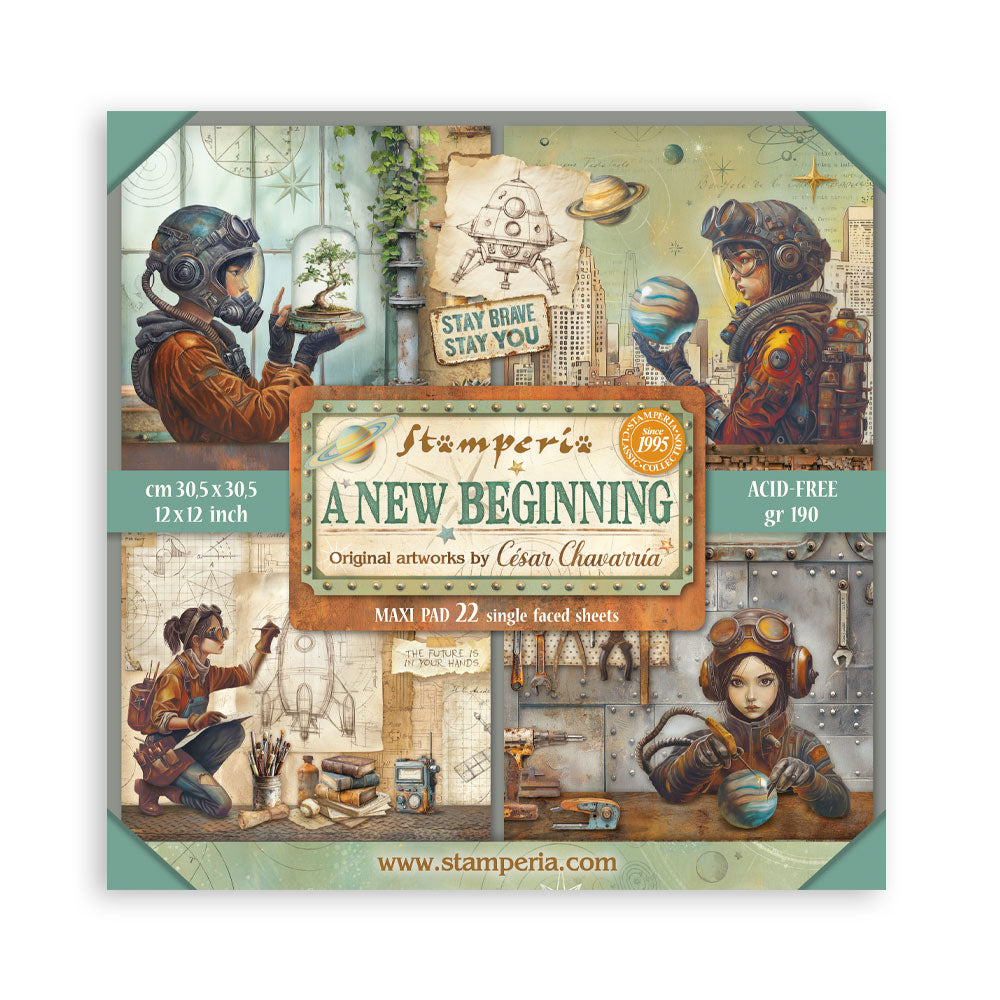 A New Beginning 12x12 Single-Sided Paper 22 Sheet Pack