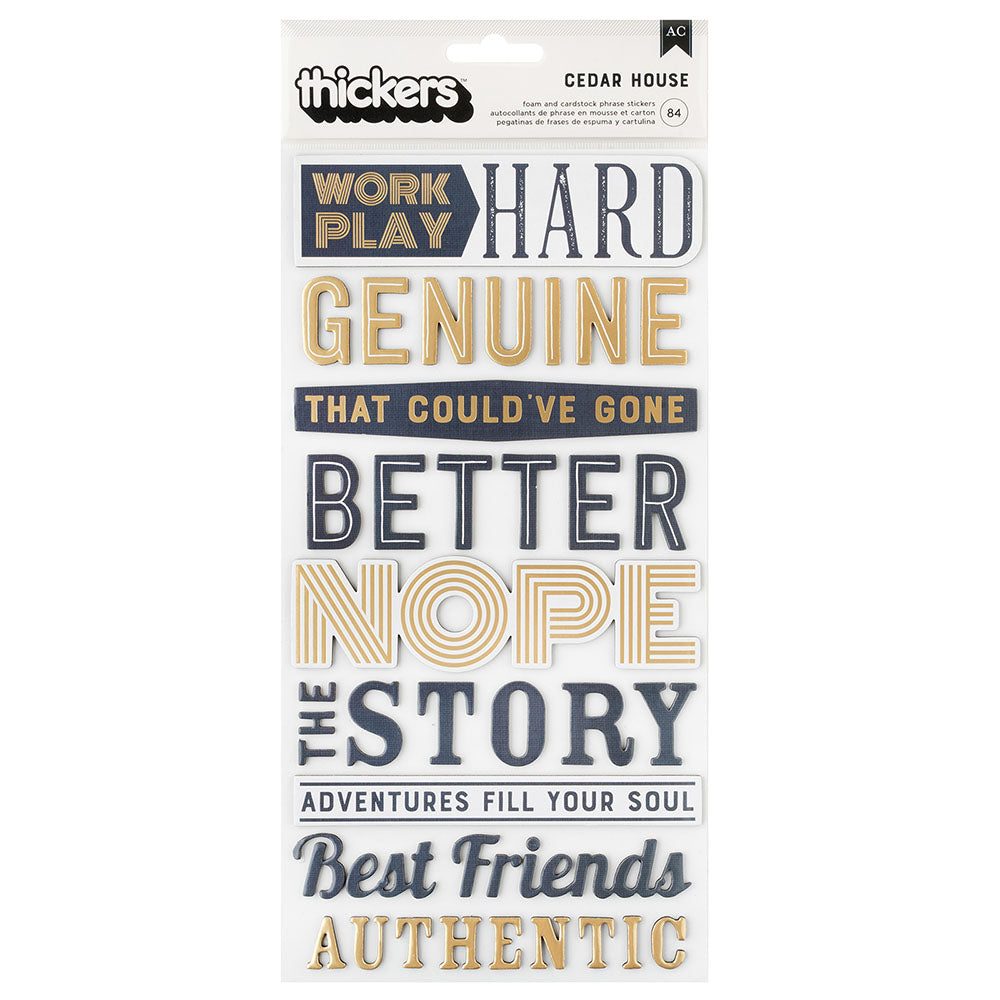 Cedar House Gold Icon Puffy Stickers