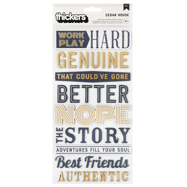 Cedar House Gold Icon Puffy Stickers