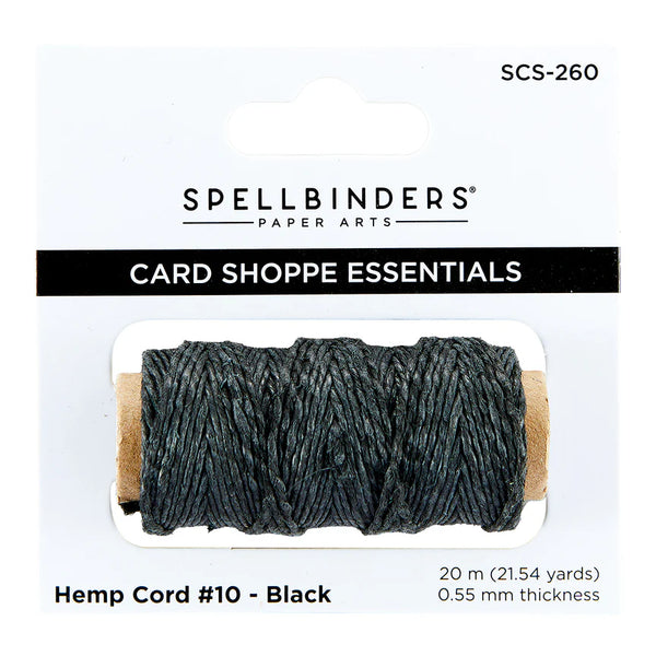 Black #10 Hemp Cord | 21.54yd Spool
