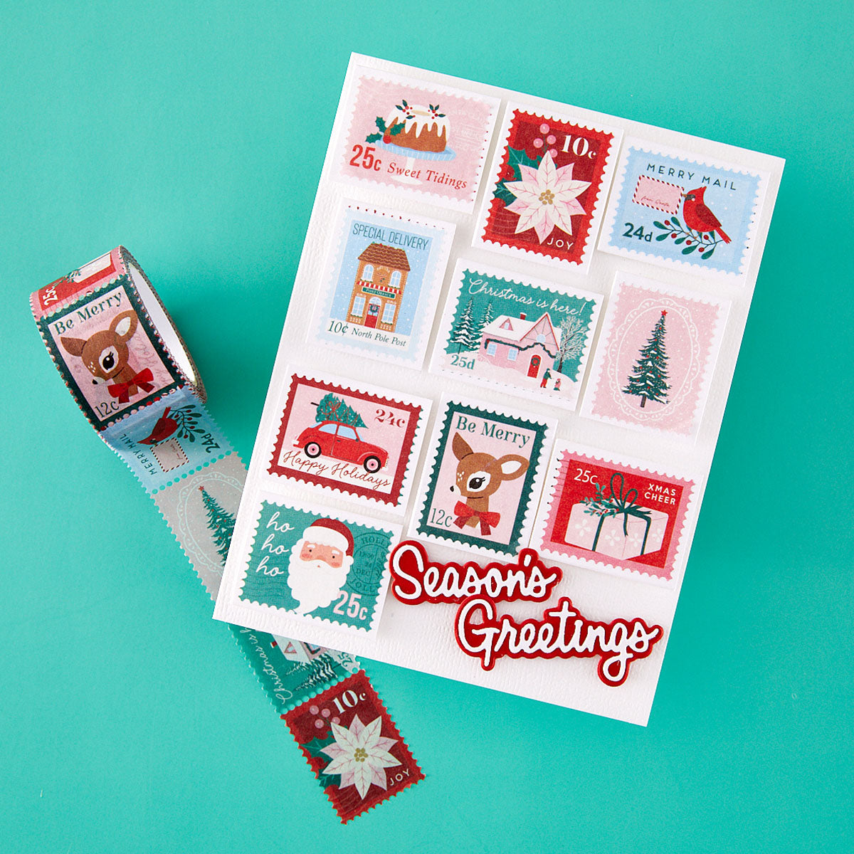 Dear Santa Postage Stamp Washi Tape {coming soon!}