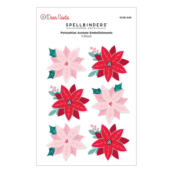 Dear Santa Poinsettias Dimensional Stickers {coming soon!}