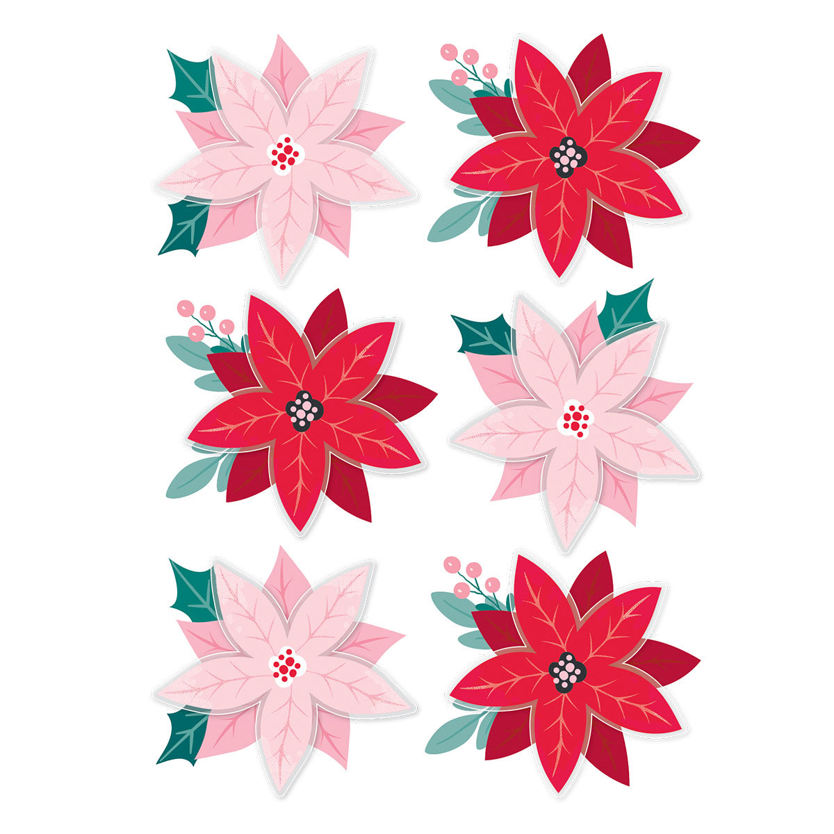 Dear Santa Poinsettias Dimensional Stickers {coming soon!}