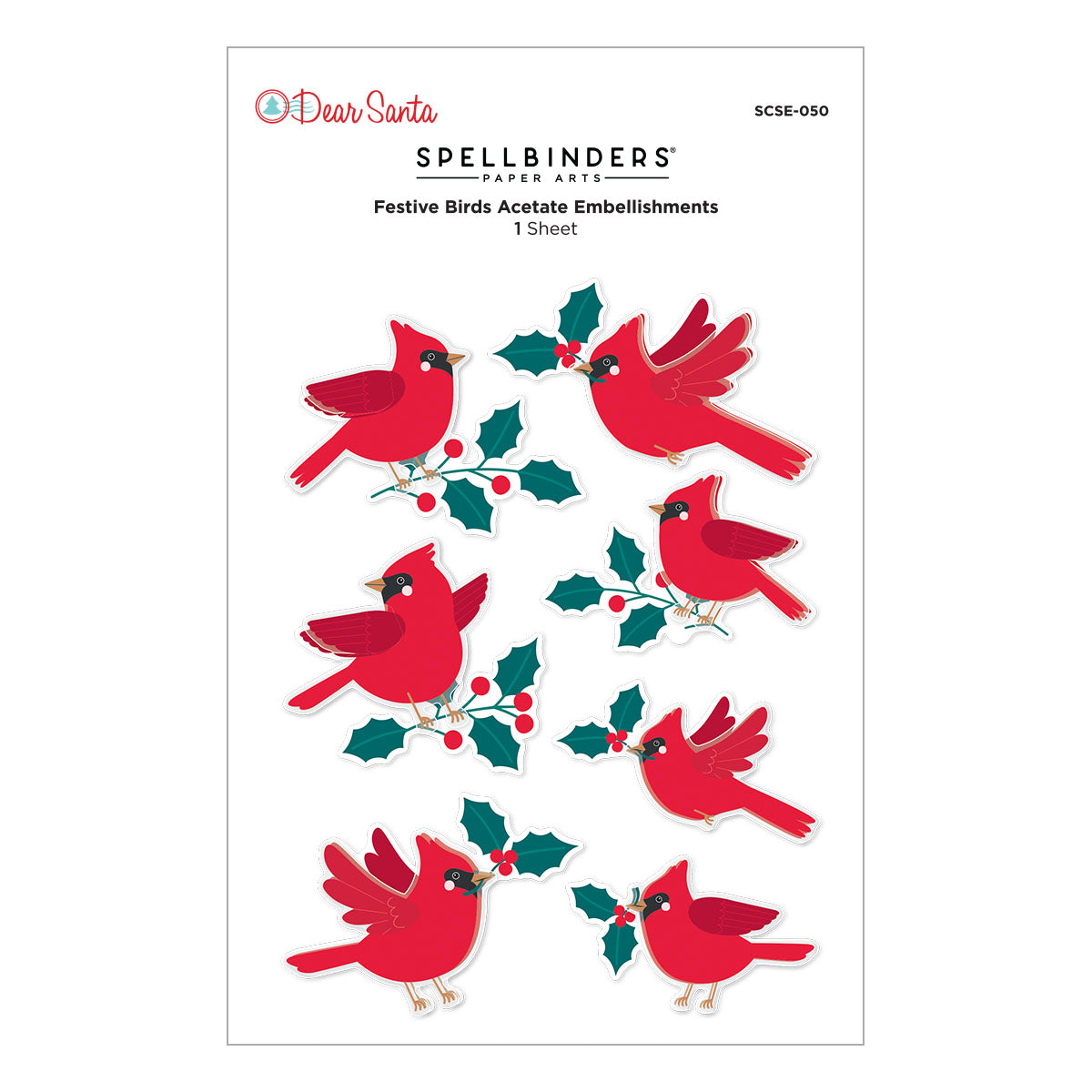 Dear Santa Festive Birds Dimensional Stickers {coming soon!}