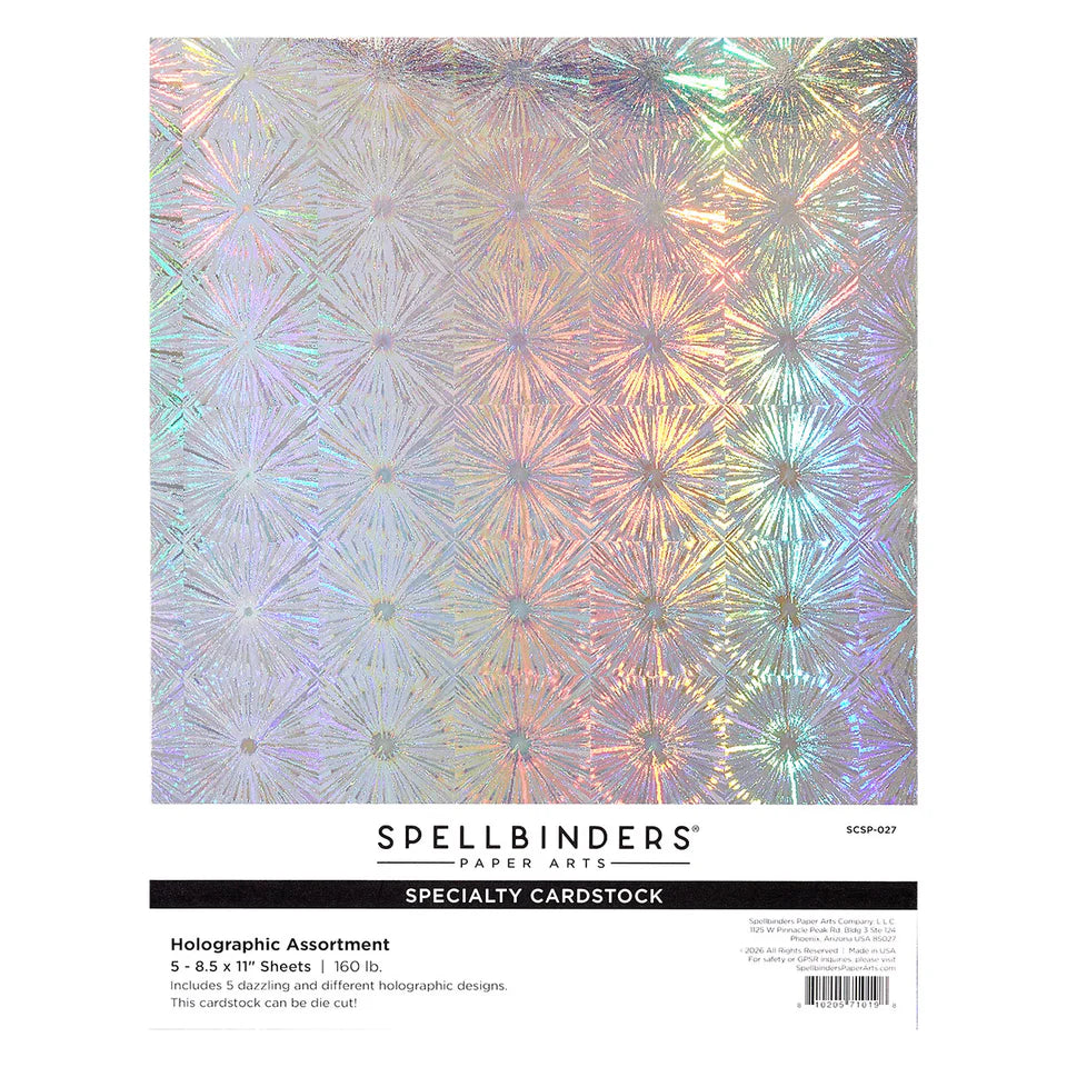 Holographic Assortment 8.5x11 Specialty Cardstock 5pk