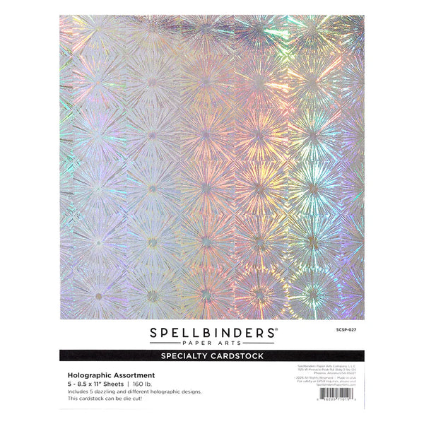 Holographic Assortment 8.5x11 Specialty Cardstock 5pk