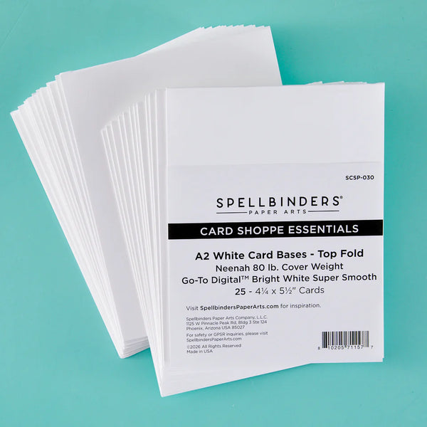 White A2 Card Bases | 25pk
