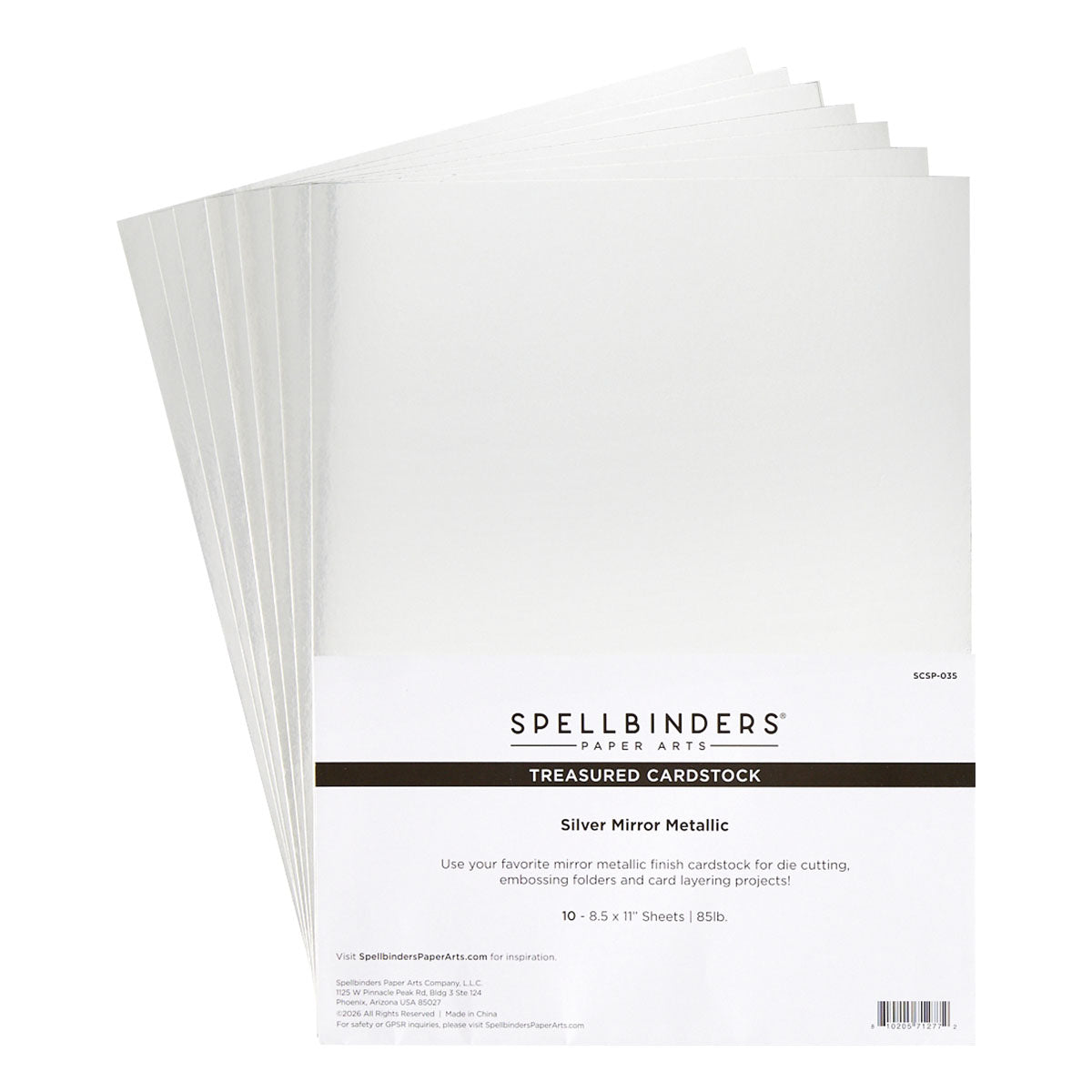 Silver Mirror Metallic Treasured Cardstock