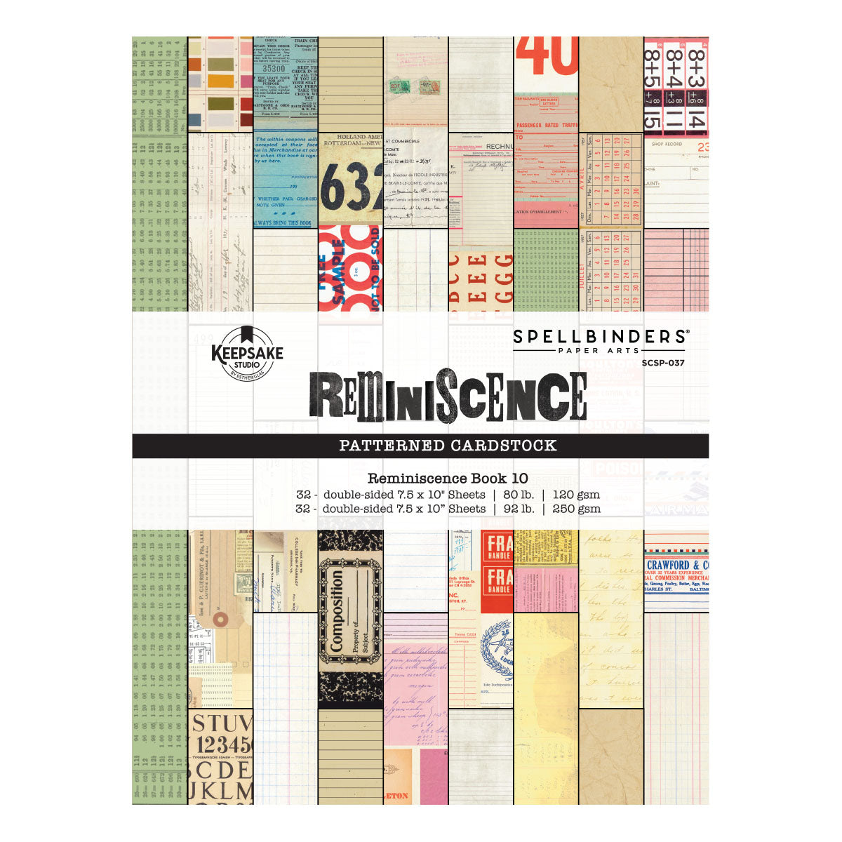 Reminiscence Book 10 Patterned Cardstock | Esther Glas {coming soon!}