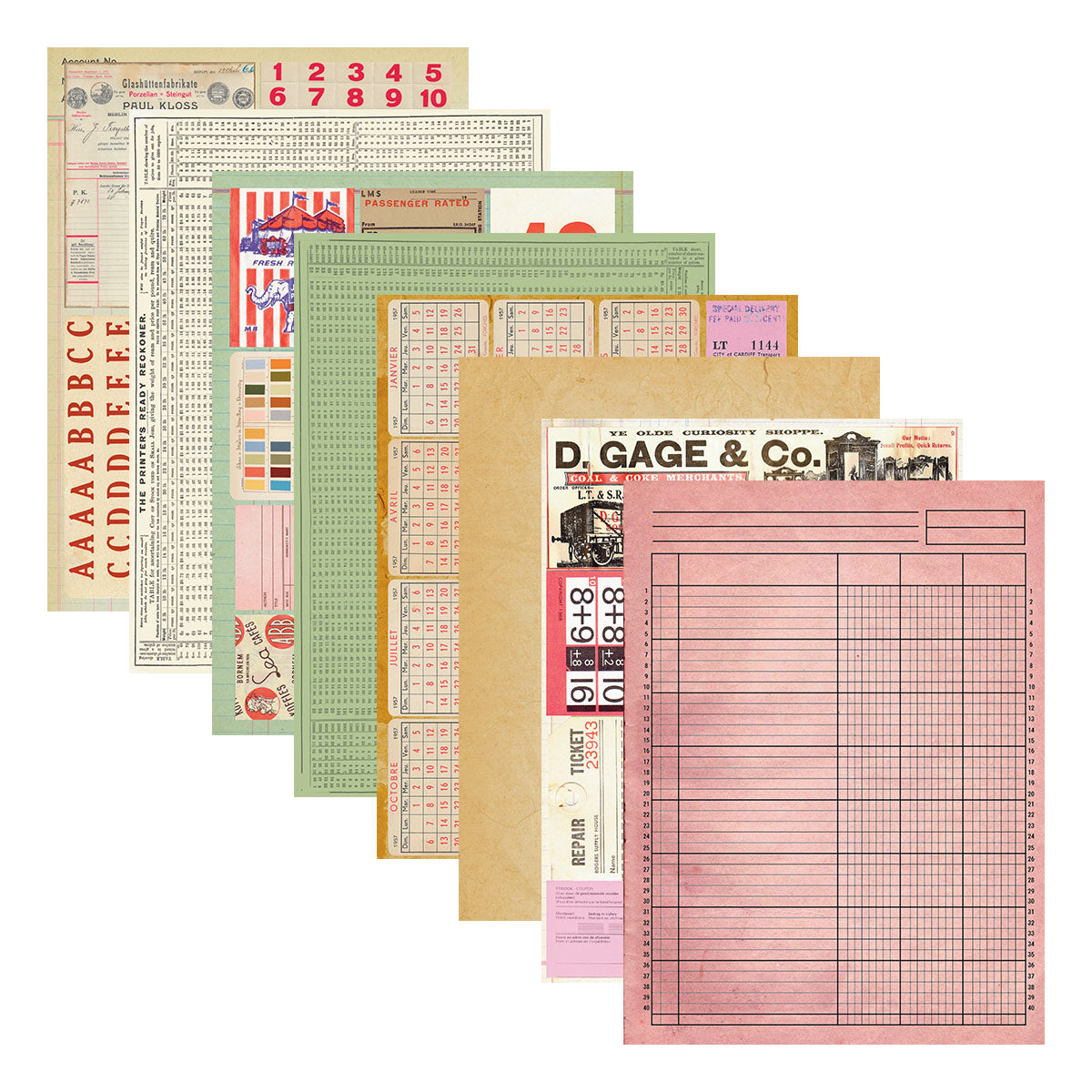 Reminiscence Book 10 Patterned Cardstock | Esther Glas {coming soon!}