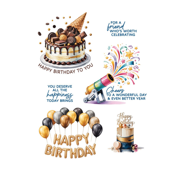 Birthday Cheers Rub-Ons — additional view 3
