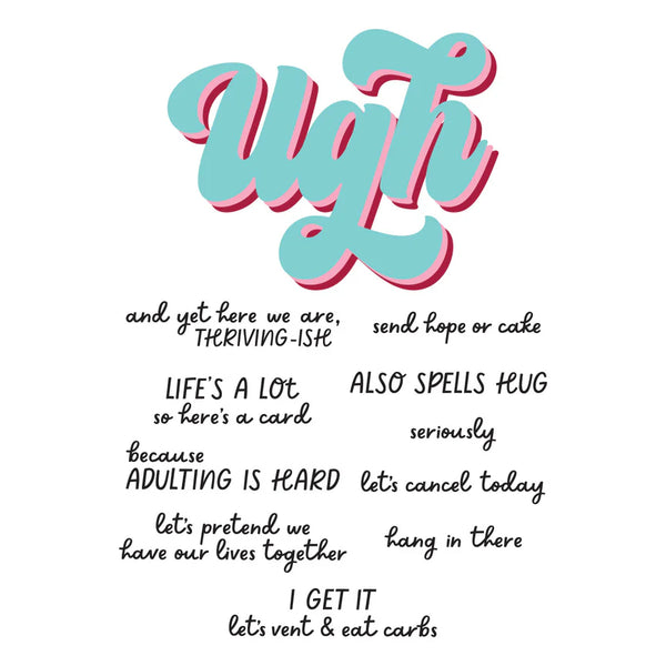 Ugh Clear Stamp + Die Set | This is Life Collection