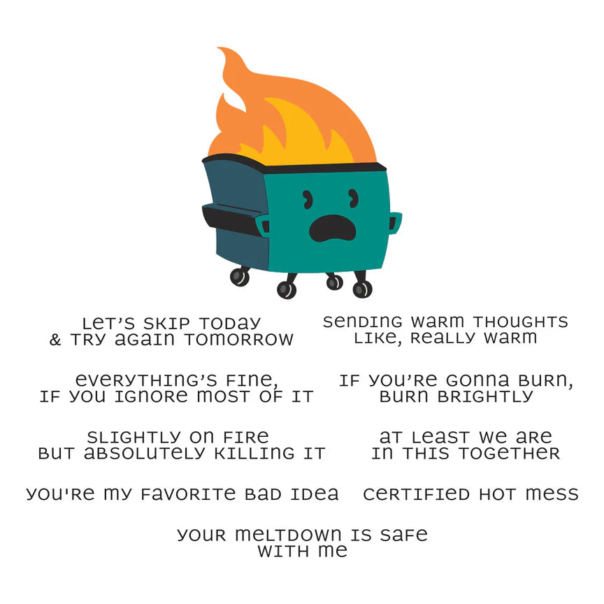 Dumpster Fire Clear Stamp + Die Set | This is Life Collection