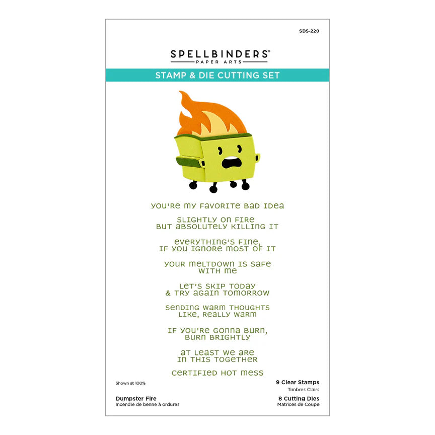 Dumpster Fire Clear Stamp + Die Set | This is Life Collection