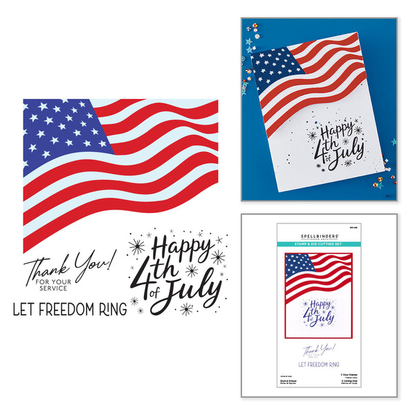 Stars & Stripes Clear Stamp + Die Set