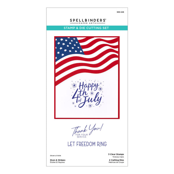 Stars & Stripes Clear Stamp + Die Set