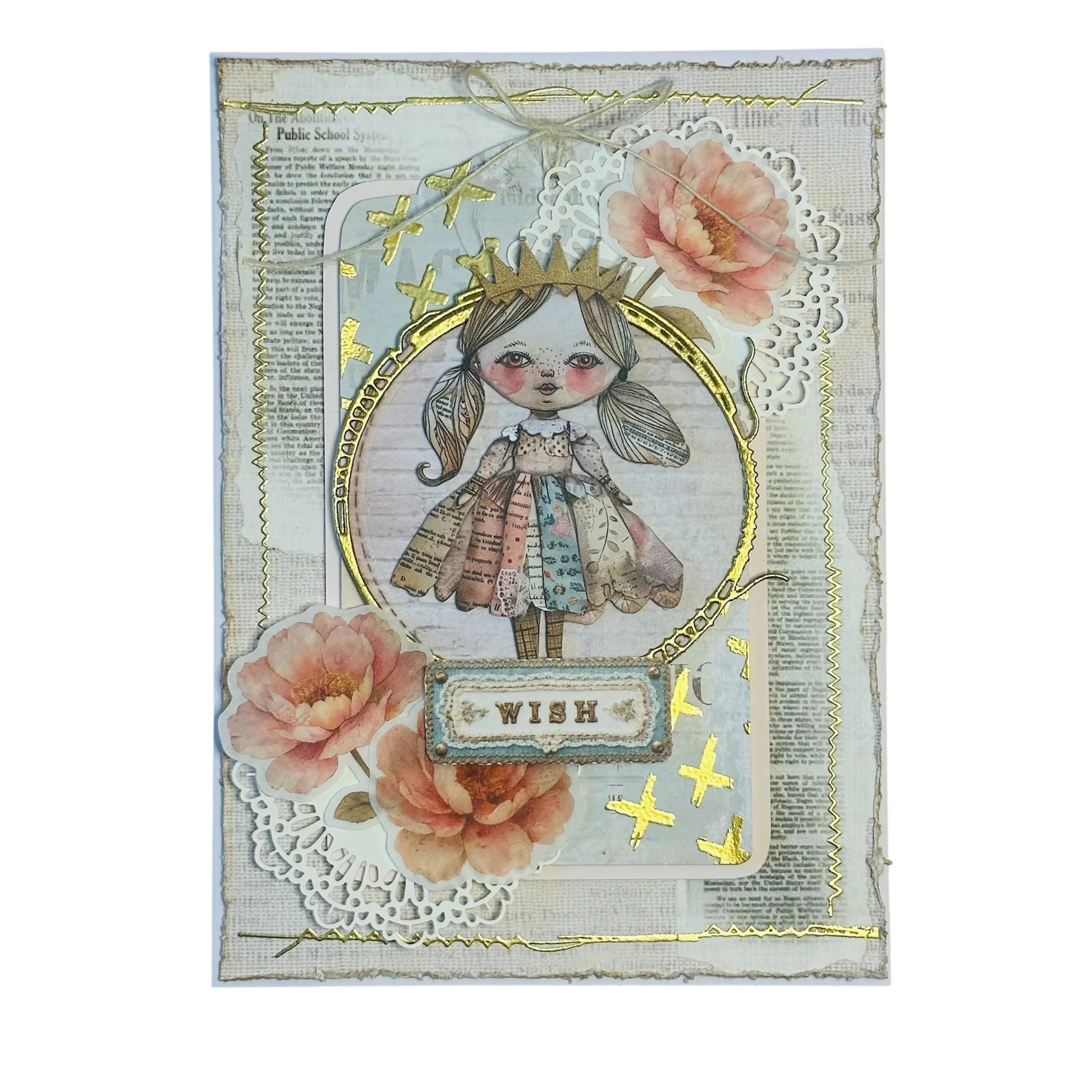Ripped & Stitched Photopolymer Stamp