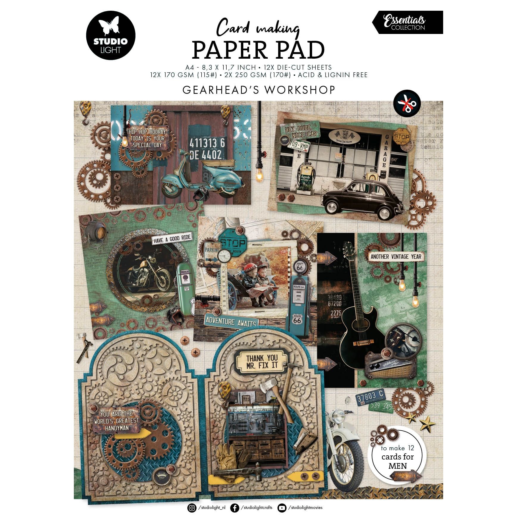 Gearhead's Workshop Card-Making A4 Paper Pad
