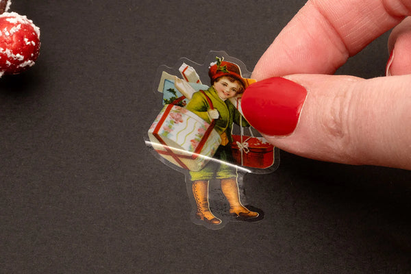 Vintage Christmas Celebration Kiss-Cut PET Stickers