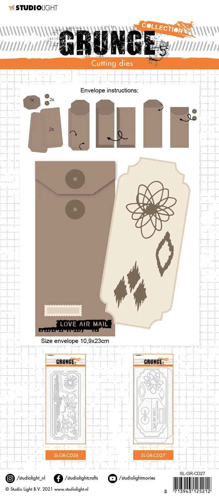 Slimline Envelope + Card Die Set | Grunge Collection