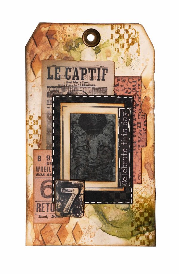 Tickets, Labels, and Frames Die Cut Paper Elements NO. 05 | Grunge Collection