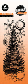 Winter Pine Tree Stamp | Christmas Grunge Collection