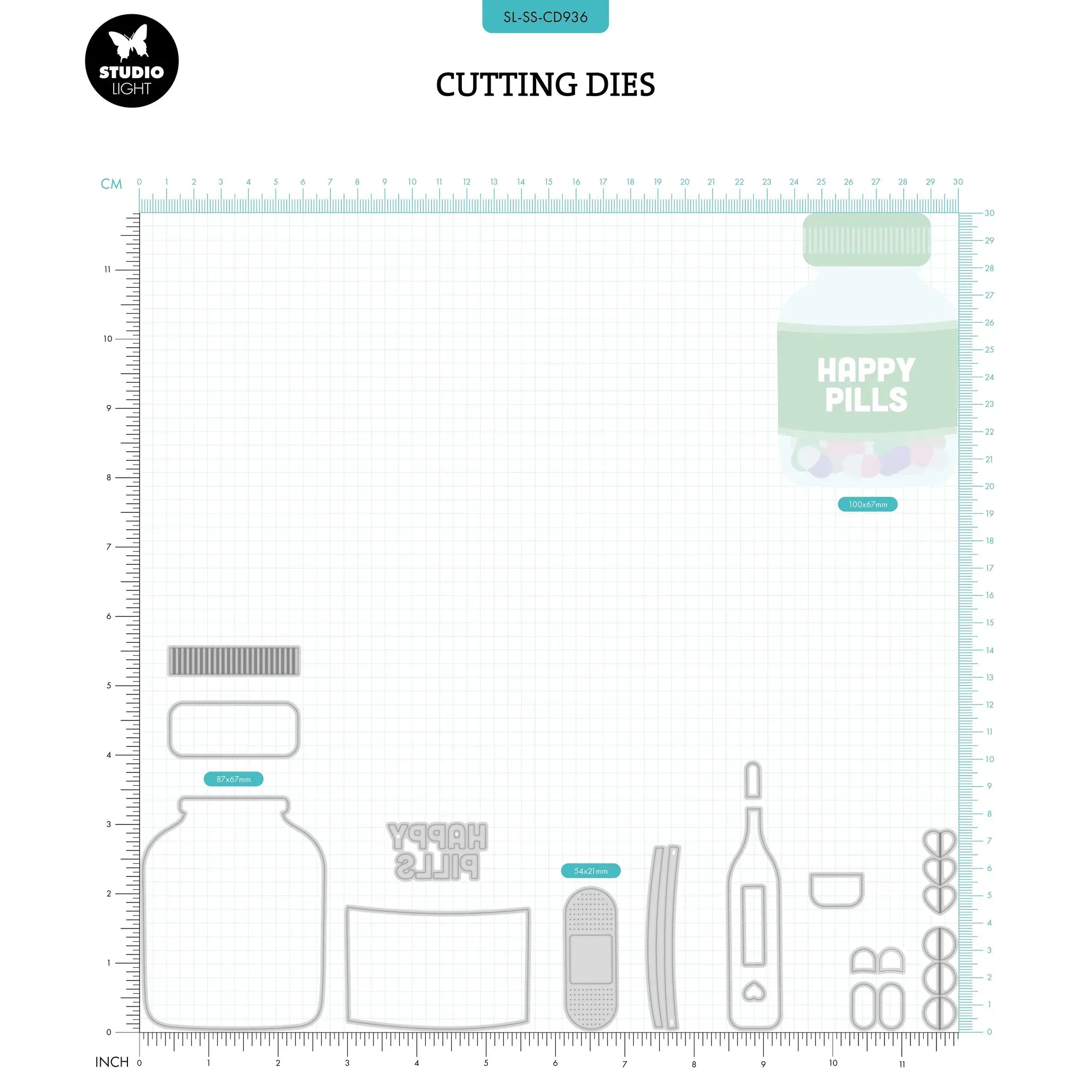 Pill Bottle Cutting Die Set