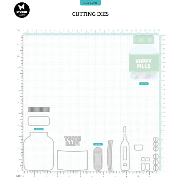 Pill Bottle Cutting Die Set