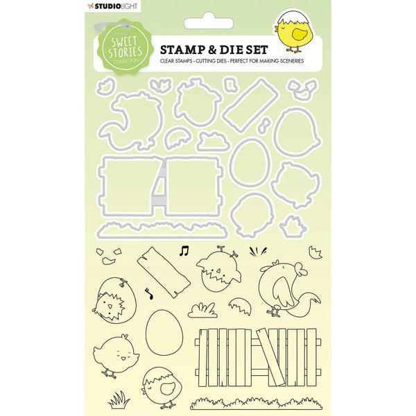 Chicks & Eggs Stamp + Die Set | Sweet Stories {clearance}