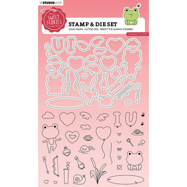 Toadally In Love Stamp + Die Set | Sweet Stories {clearance}