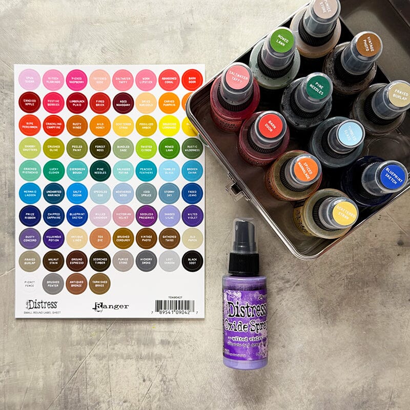 Distress Round Label Sheets