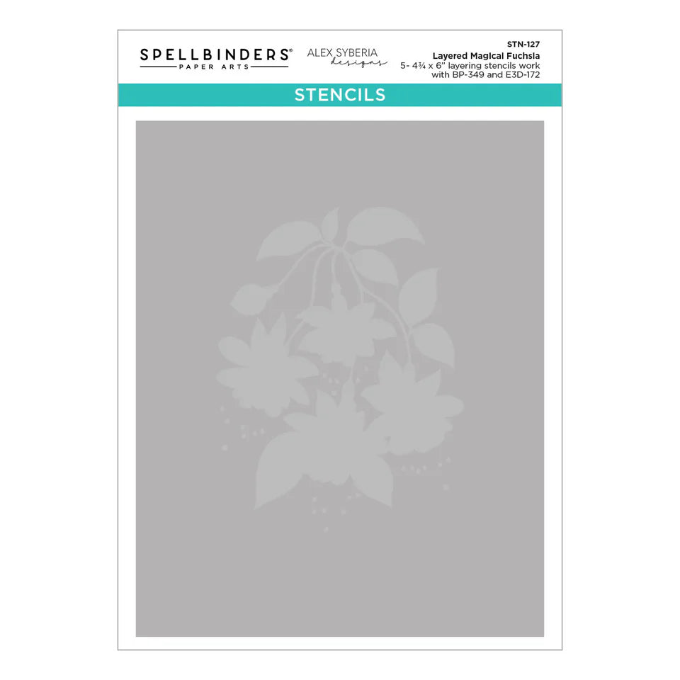 Layered Magical Fuchsia Stencil | Alex Syberia Designs
